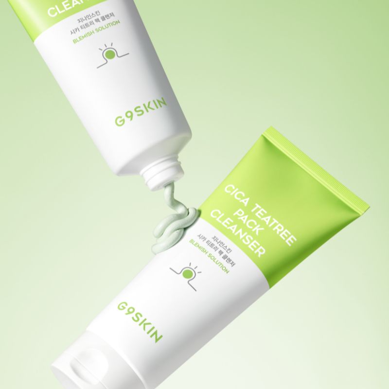Очищуюча глиняна маска-пінка з центелою та чайним деревом - G9SKIN Очищуюча глиняна маска-пінка з центелою та чайним деревом - G9SKIN