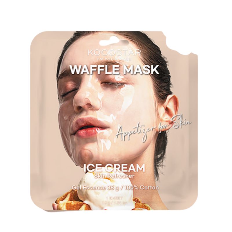 Тканинна вафельна маска для обличчя «Вершкове морозиво» – KOCOSTAR Тканинна вафельна маска для обличчя «Вершкове морозиво» – KOCOSTAR